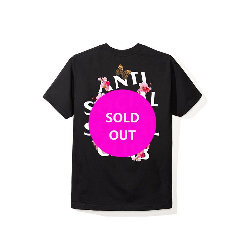 Peach Love Black Tee